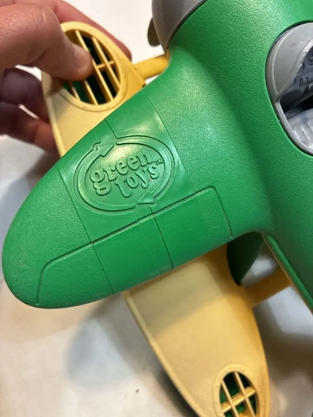 Green Toys Seaplane Green and Yellow Plastic Bath Toy